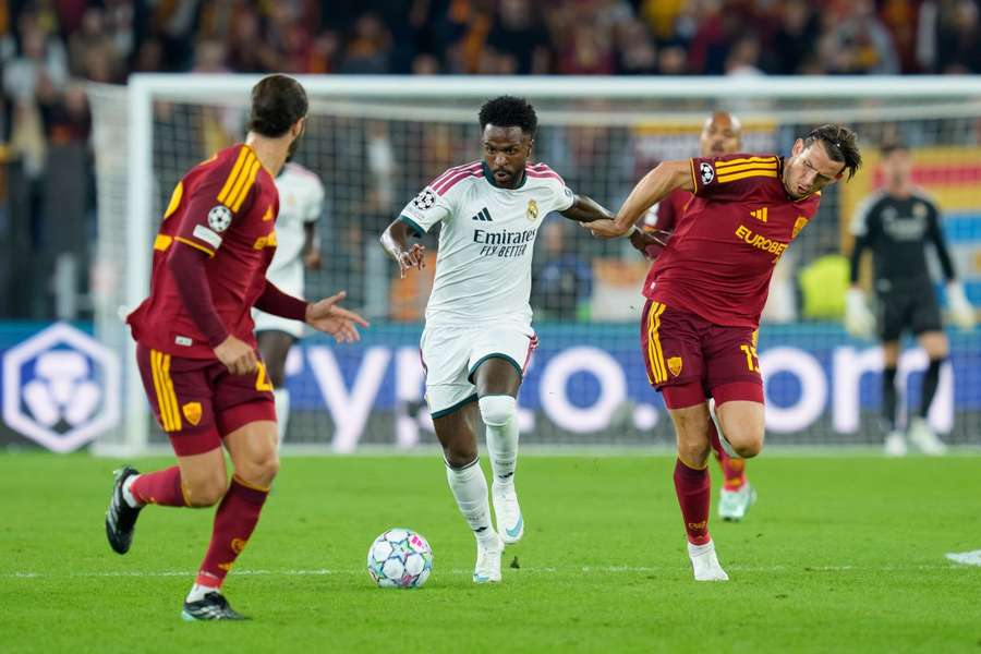 Vini im Spiel gegen die Roma Vini im Spiel gegen die Roma
