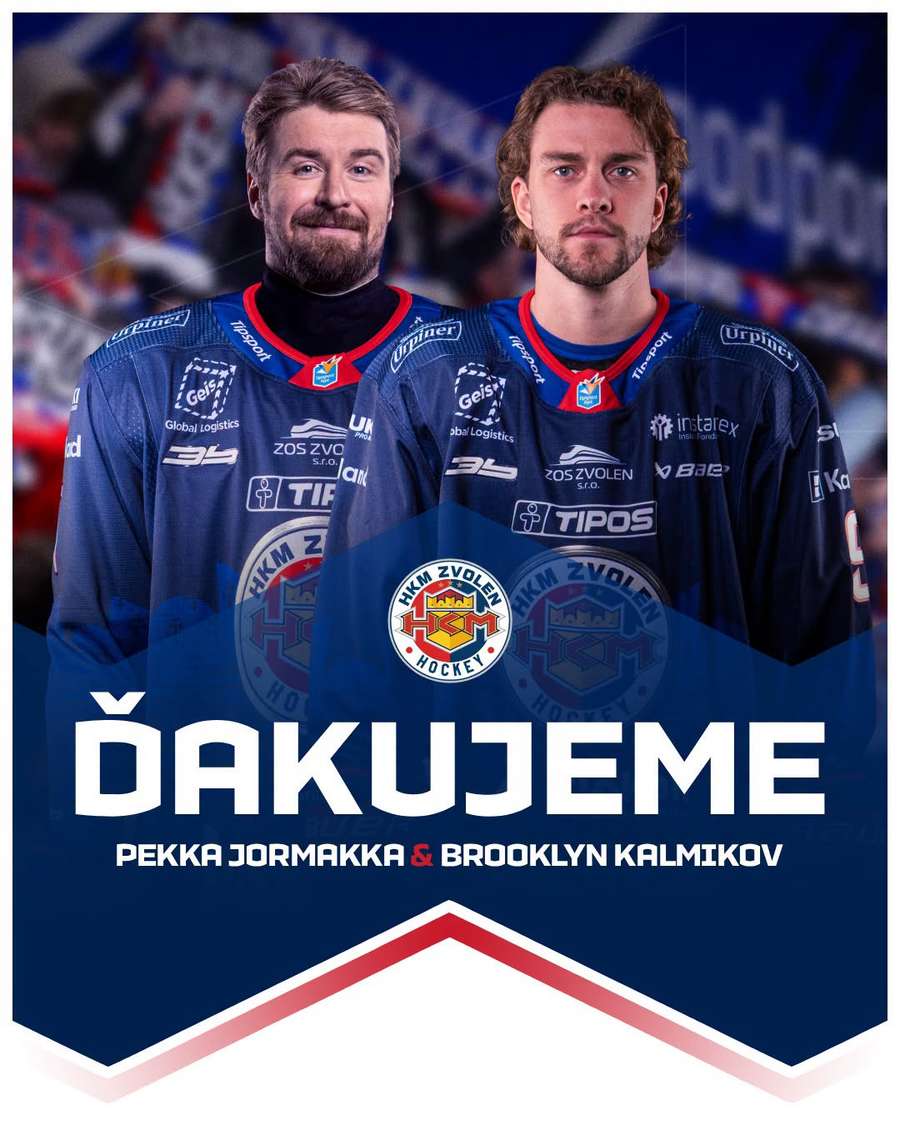 Dvojica hráčov končí vo Zvolene. Dvojica hráčov končí vo Zvolene.