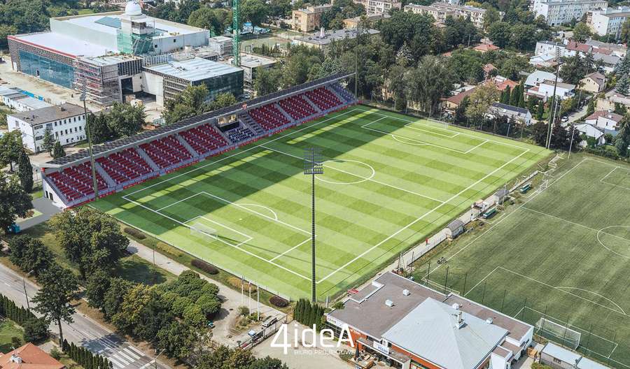 Widok proponowanego stadionu z lotu ptaka Widok proponowanego stadionu z lotu ptaka