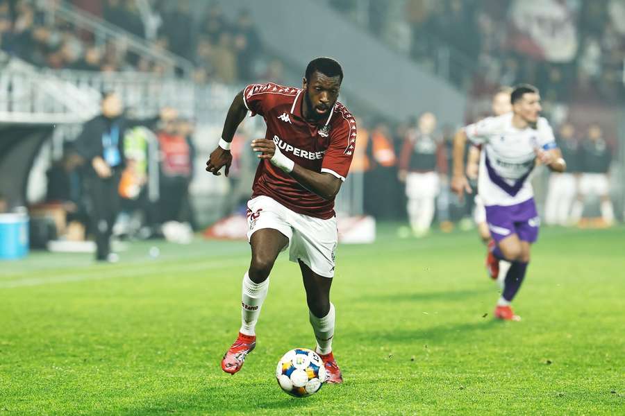 Antoine Baroan în tricoul Rapidului Antoine Baroan în tricoul Rapidului