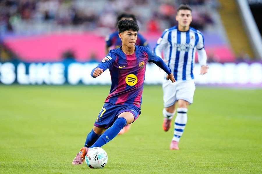 Dro, lors du match Barcelone-Real Sociedad