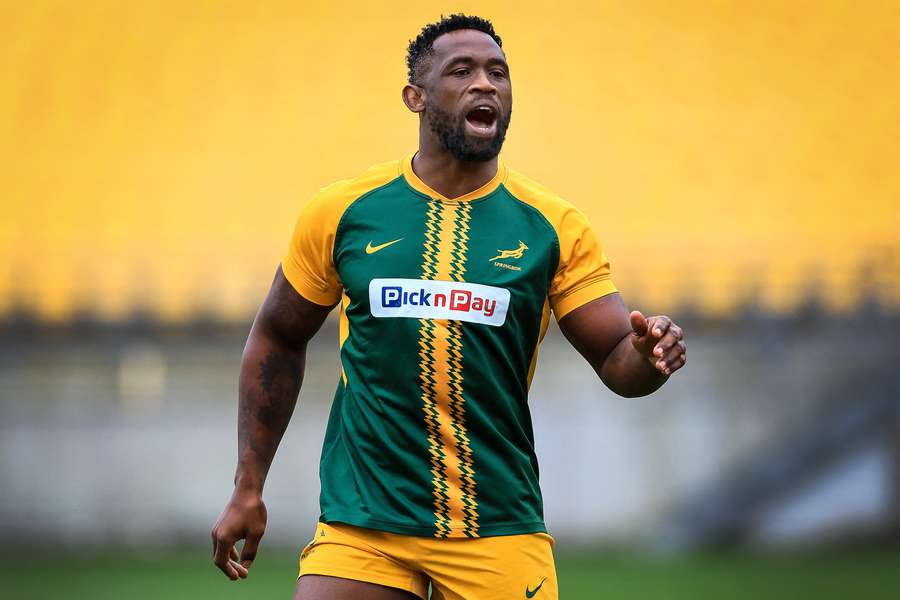 Springboks captain Siya Kolisi at his captain's run training session in Wellington on Friday.