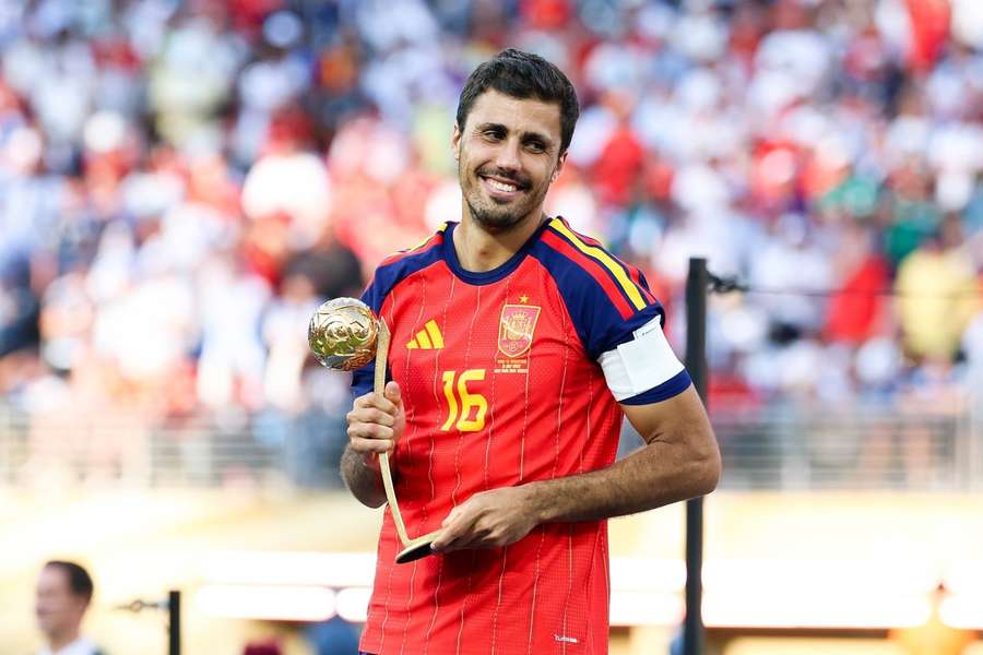Spain's Rodri receives 2026 World Cup Golden Ball Award Spain's Rodri receives 2026 World Cup Golden Ball Award
