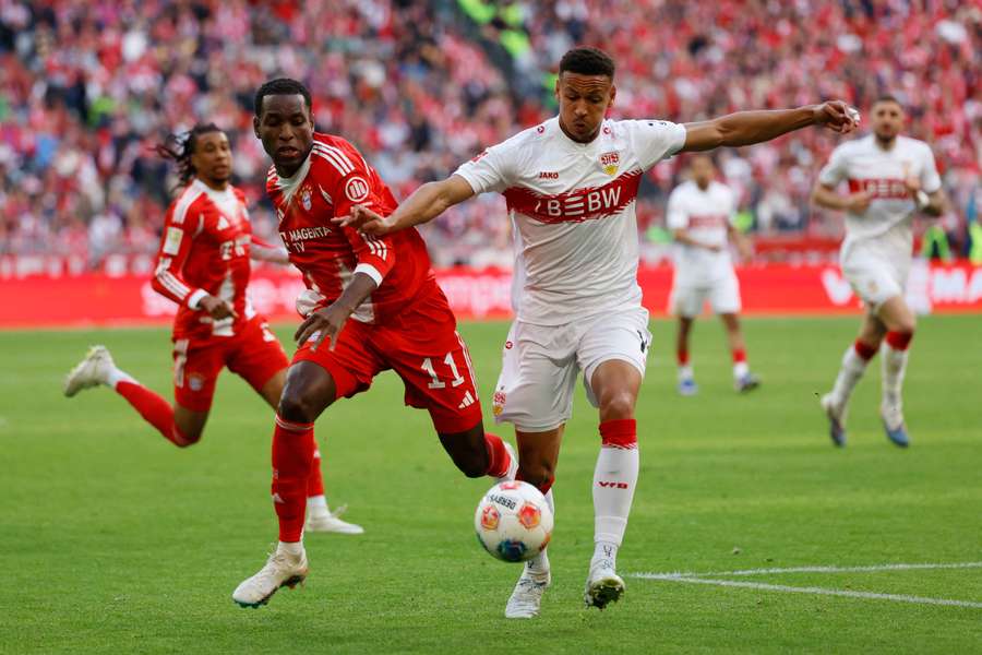Nicolas Jackson, left, got on the scoresheet for Bayern in the first half