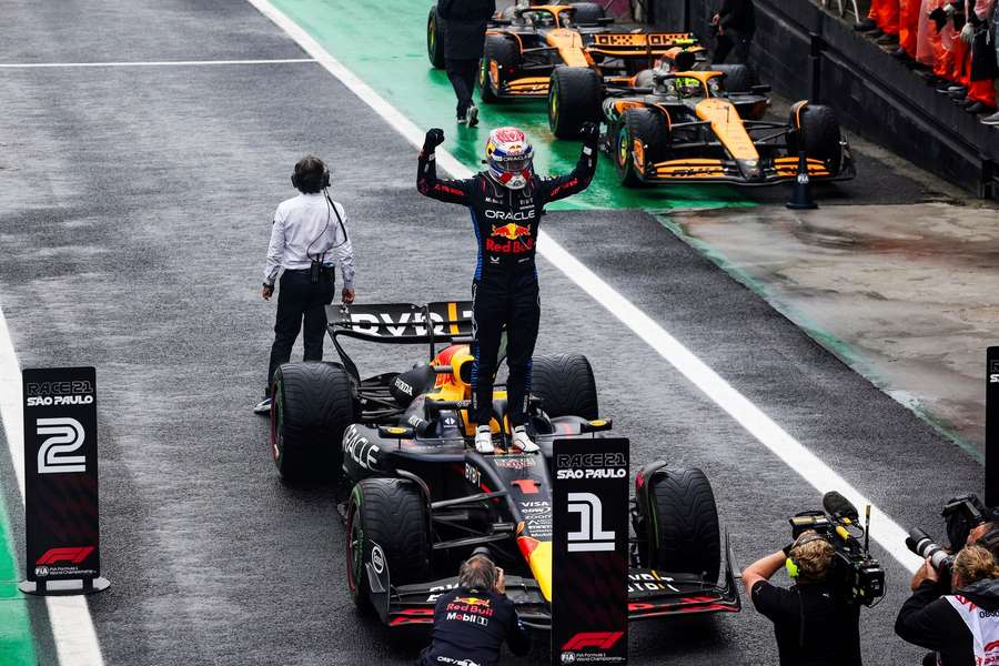 Verstappen celebrates his win