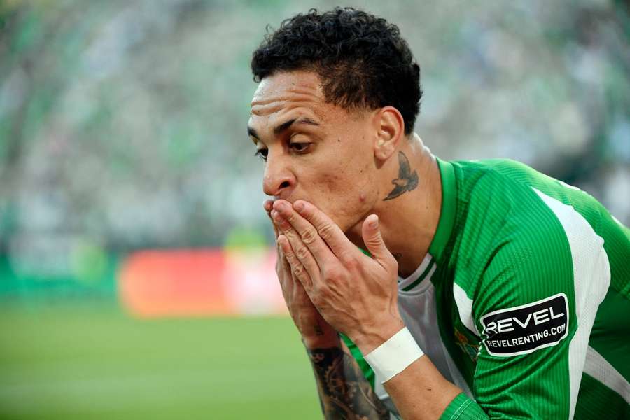 Antony, tras marcar el 1-0