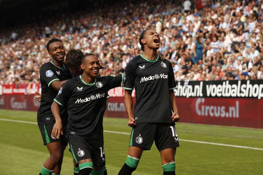 Calvin Stengs was belangrijk voor Feyenoord met een doelpunt en twee assists