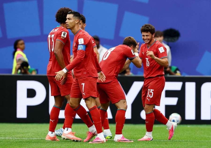 Neves (R) opened the scoring for Portugal