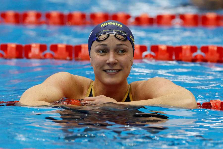 Swede Sarah Sjostrom in the pool back in 2023