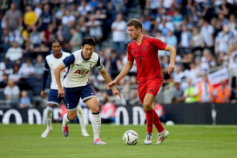 Thomas Müller im Vorbereitungsspiel gegen die Tottenham Hotspur. Thomas Müller im Vorbereitungsspiel gegen die Tottenham Hotspur.