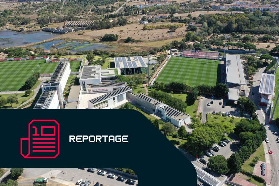 Luftaufnahme des Benfica-Campus in Seixal Luftaufnahme des Benfica-Campus in Seixal