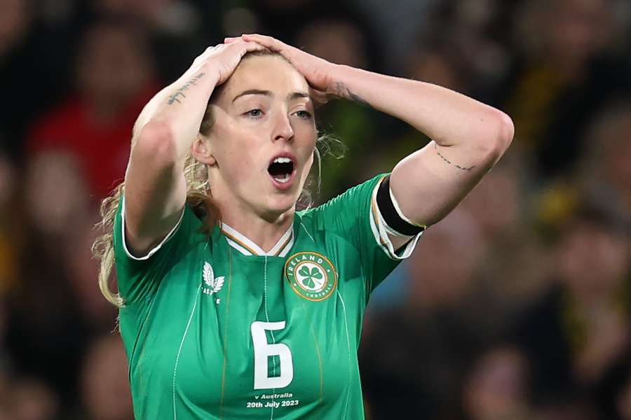 Clare Wheeler reacts after missing a shot