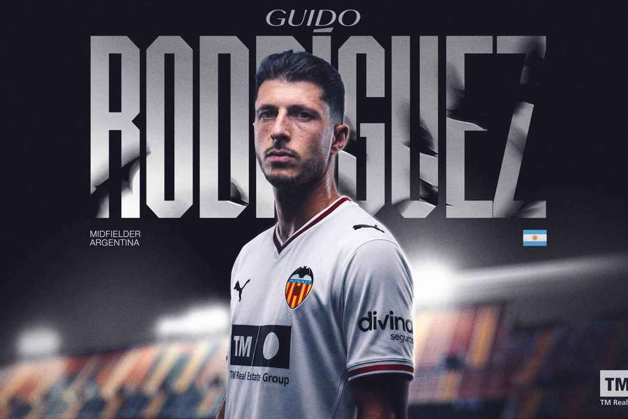El Valencia completa el fichaje de Guido Rodríguez