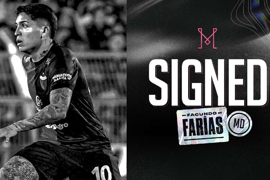 Farías ya es oficialmente nuevo jugador del Inter Miami