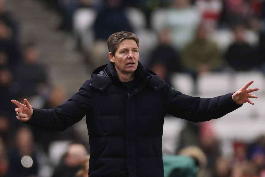Crystal Palace manager Oliver Glasner during the loss to Sunderland 
