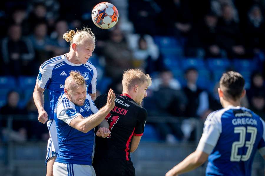 Lyngby BKs Kolbeinn Finnsson under 3F superliga-kampen mellem Lyngby Boldklub og FC Midtjylland