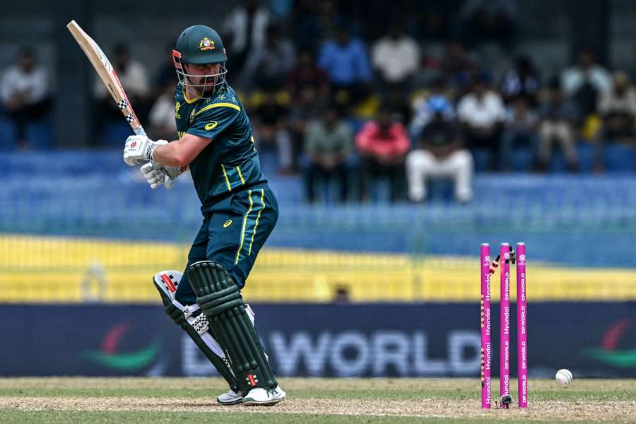 Travis Head is bowled by Zimbabwe's Brad Evans during the T20 World Cup. Travis Head is bowled by Zimbabwe's Brad Evans during the T20 World Cup.