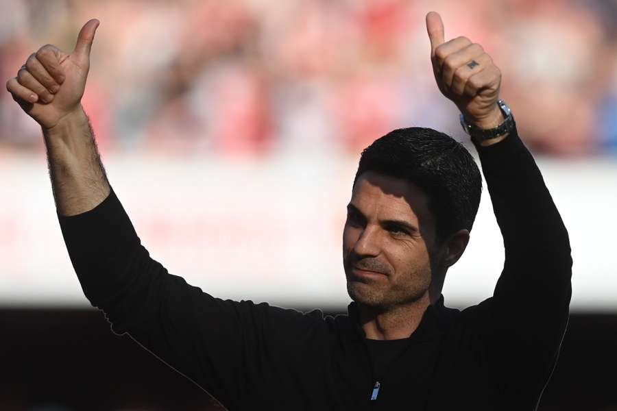 Mikel Arteta was blij met de volle buit