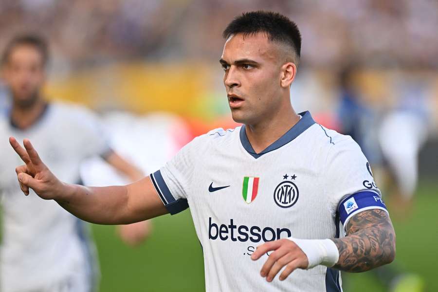Inter captain Martinez in action