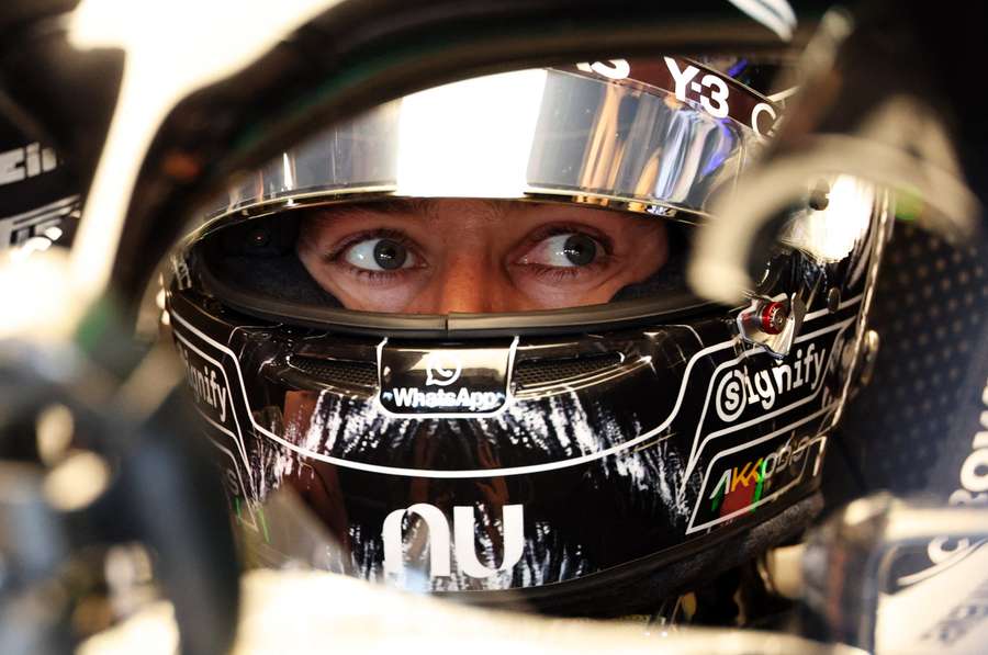 George Russell dans sa monoplace. George Russell dans sa monoplace.