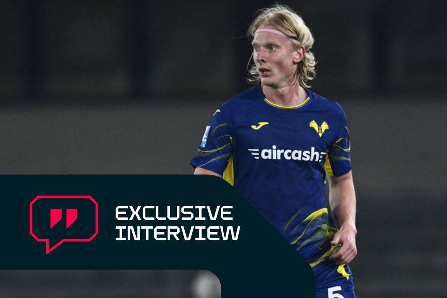 Andrias Edmundsson in action for Verona