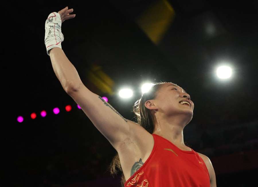 Chang Yuan of China celebrates after winning gold