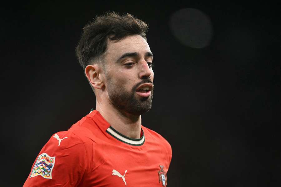 Bruno Fernandes, en un partido de Portugal.