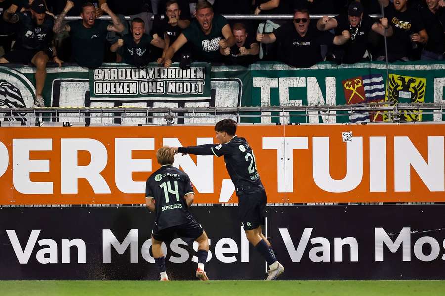 Van Bergen maakte de 0-2 tegen RKC voor FC Groningen