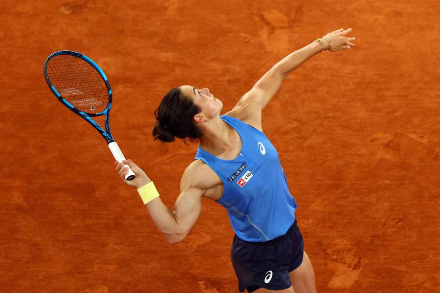 France's Lois Boisson in action during her quarter-final match