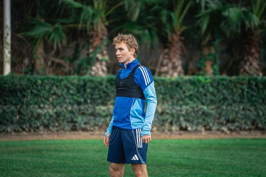 Záložník Michal Beran na soustředění ve Španělsku.