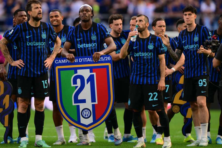 Les Interistes après leur titre le 17 mai.
