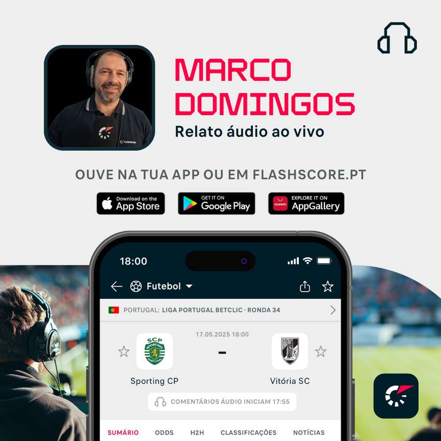 Ouça o relato no page ou na app