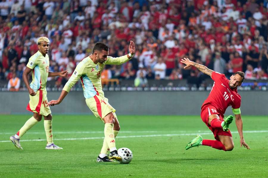 Ferran Torres, en el momento de hacer el 0-4 ante Turquía