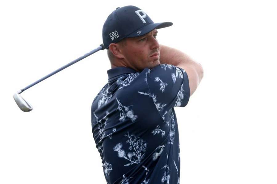 DeChambeau lines up his swing