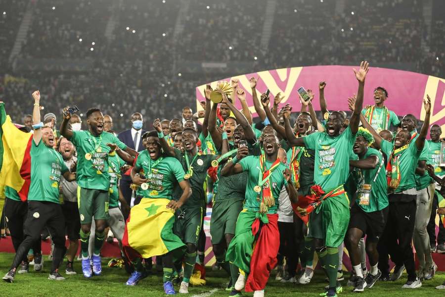 Naționala Senegalului sărbătorește câștigarea titlului din 2022
