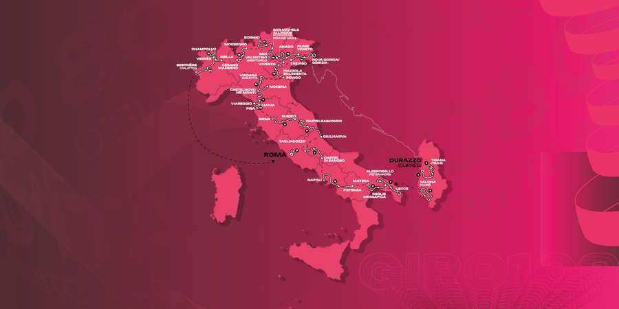 Il percorso del Giro maschile Il percorso del Giro maschile