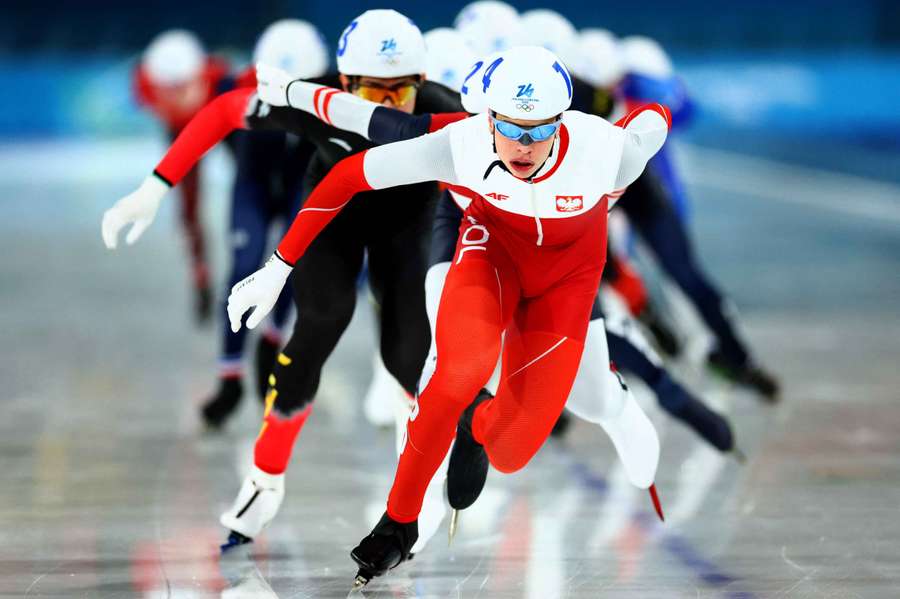 Władimir Semirunnij i Natalia Czerwonka poza finałem biegu ze startu wspólnego na ZIO Władimir Semirunnij i Natalia Czerwonka poza finałem biegu ze startu wspólnego na ZIO