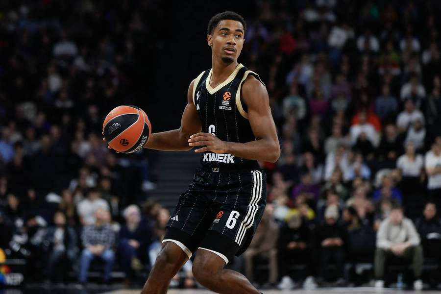 Theo Maledon durant la rencontre d'Euroleague entre l'ASVEL et Anadolu Efes. 