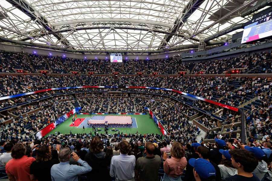 Das Arthur-Ashe-Stadion vor dem Finale der US Open 2025 Das Arthur-Ashe-Stadion vor dem Finale der US Open 2025