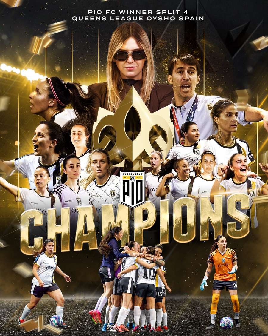 PIO FC, campeonas de la Queens League Spain