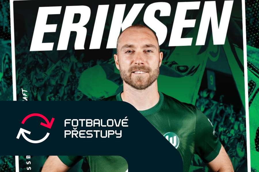 Christian Eriksen bude hrát za Wolfsburg. 