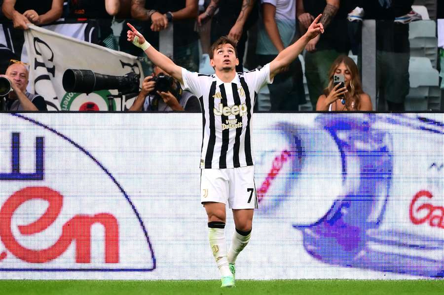 Francisco Conceição dopo la rete contro l'Atalanta