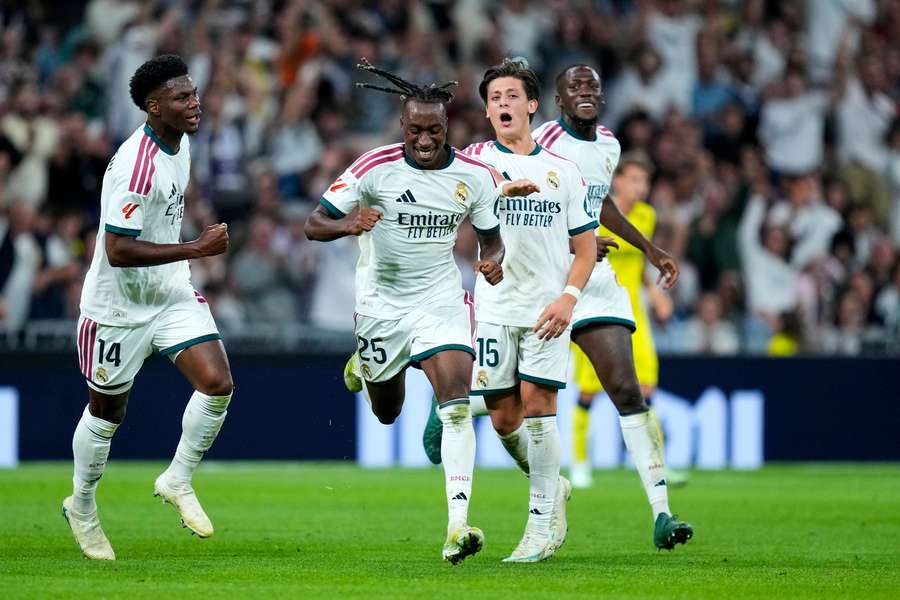 Diomande celebrates his first Real Madrid goal Diomande celebrates his first Real Madrid goal