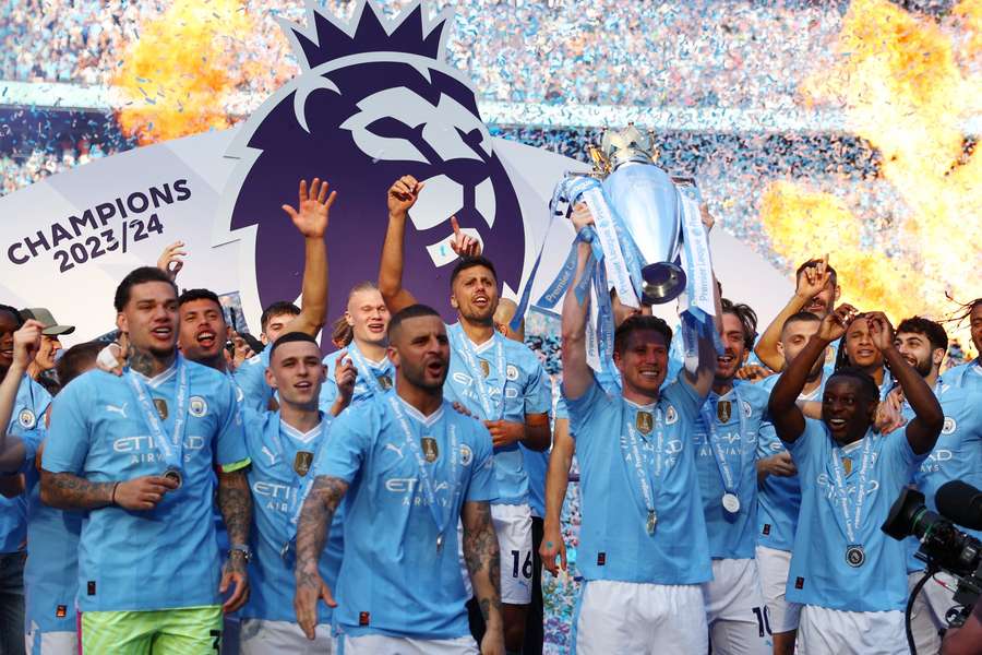Champions Manchester City topped the scoring charts with 96 goals