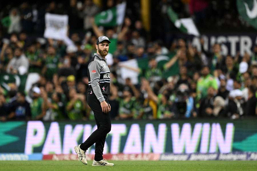 Kane Williamson stands in front of a raucous Pakistan crowd
