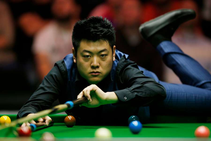 Liang Wenbo during the first round of the 2021 Masters