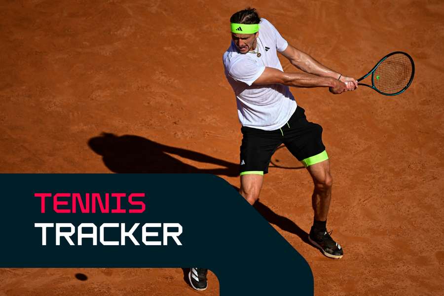Zverev in action against Musetti