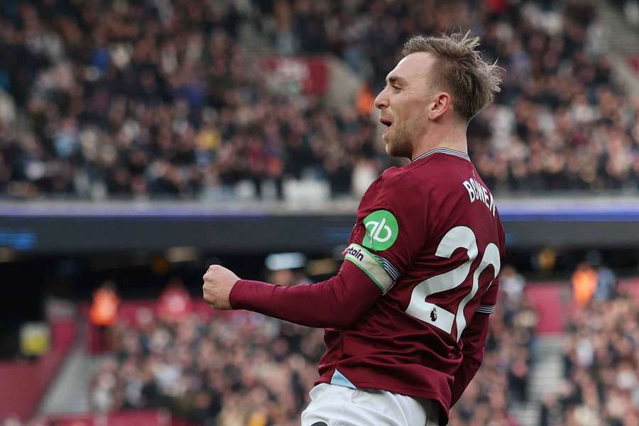 West Ham's Jarrod Bowen celebrates against Sunderland