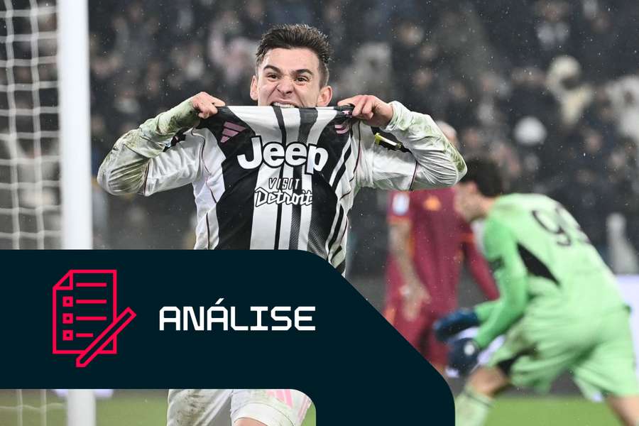 Francisco Conceição festeja após o golo frente à Roma