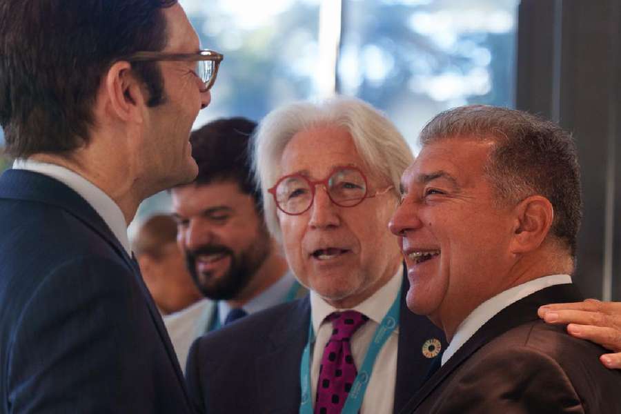 Joan Laporta, en un acto oficial del Barcelona